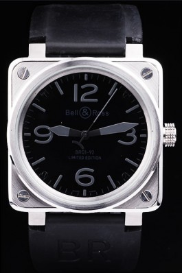 Black Rubber Band Top Quality Ross Brushed Steel Black-Grey Luxury 4199 Bell Ross Replica For Sale