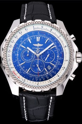 Black Leather Band Top Quality Breitling Stainless Steel Black Luxury 4039 Fake Breitling Bentley