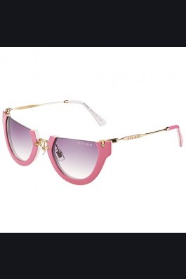Replica Miu Miu Rounded Cut Off Cat-Eye Pink Sunglasses 308043