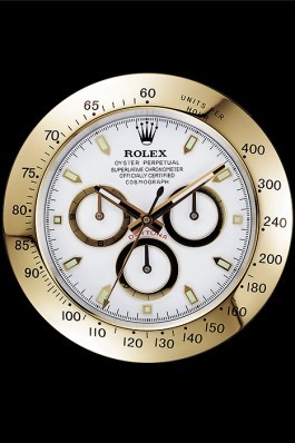 Replica Rolex Daytona Cosmograph Wall Clock Gold-White 621911 Watches