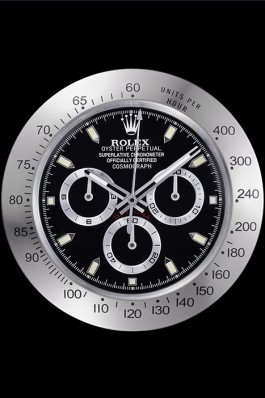 Replica Rolex Daytona Cosmograph Wall Clock Silver-Black 621909 Watches
